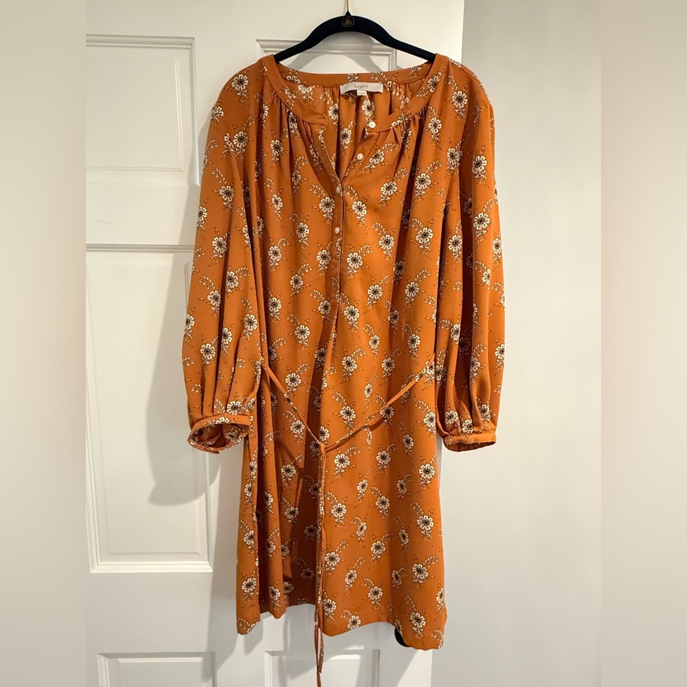 Floral Burnt Orange Dress
